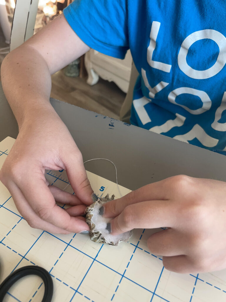 Stuffing Fabric Acorns: A Simple Fall Craft 